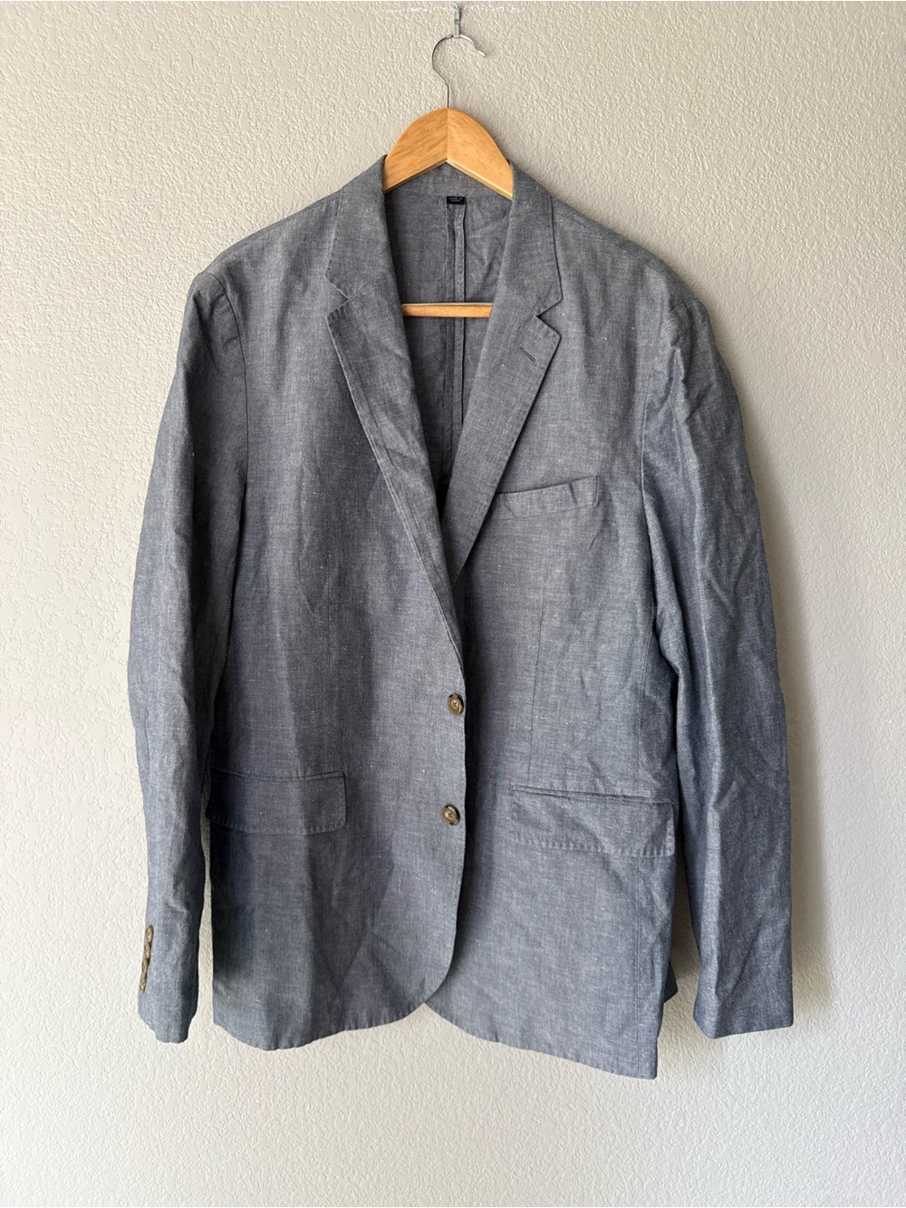 J. Crew Blue-Gray Linen Cotton Blazer